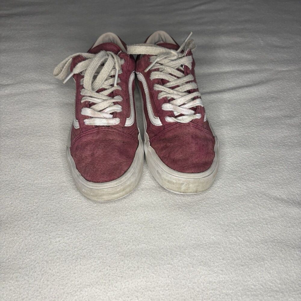Vans‎ Old Skool Sneakers Womens 7 Burgundy Good Suede Water Repellent Low Top